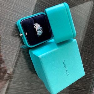 Tiffany & Co Ring Bow Ribbon Aquamarine